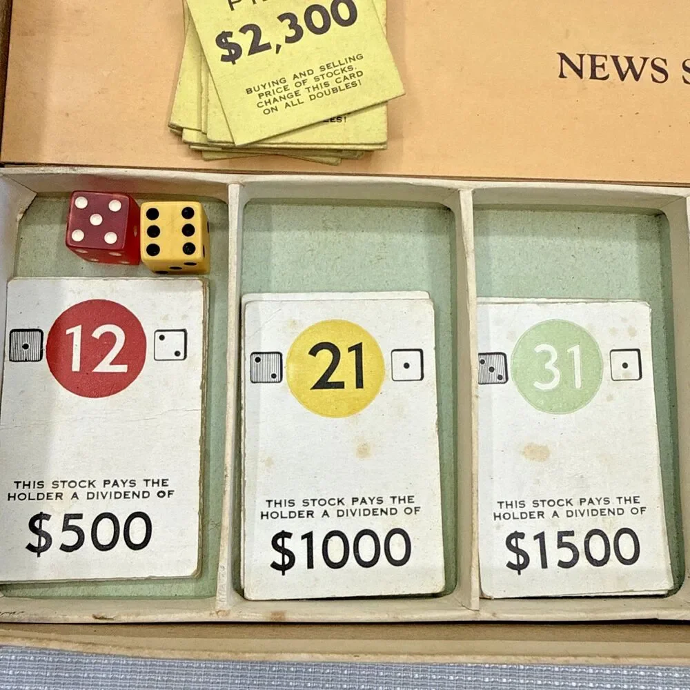 Vintage Parker Brothers Rich Uncle - The Stock Market Game 1955 USA - Complete